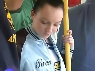 Jenny Anderson groped on bus by 2 guys and gets creampied in both holes